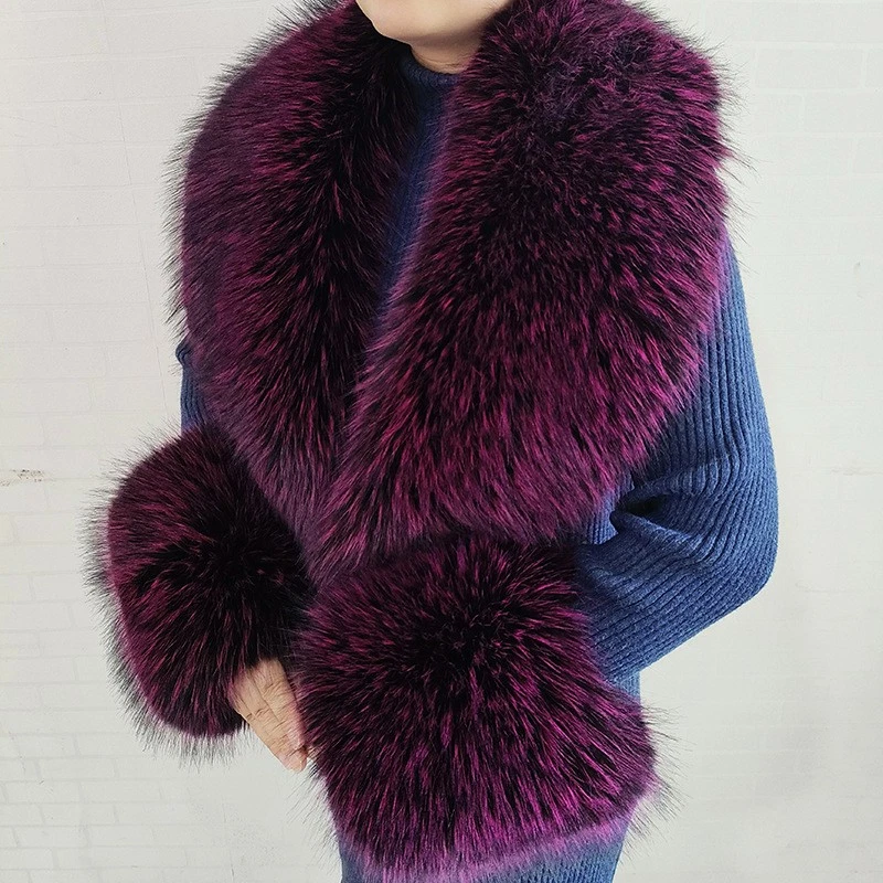 Purple Faux Fur Scarves & Wraps for Women for sale | eBay display picture 3