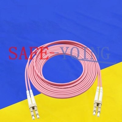 LC UPC to LC UPC Duplex OM4 Multimode 3.0mm Fiber Optic Patch Cord Cable 50M #zv