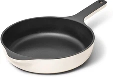 Caraway Cast Iron Skillet - 8”Enameled Cast Iron Pan With 3 Layer Enamel Coating