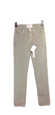 Fiorucci Jeans  Low Rise Bootcut  Medium Green Wash 24 X 38 Made In Italy NWT