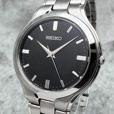 Seiko Dolce 8J41-0A10 Quarz schwarzes Zifferblatt Uhrenbatterie ersetzt 2000
