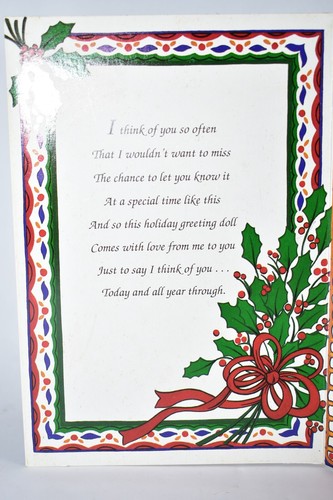MARIE OSMOND FINE PORCELAIN COLLECTABLE CHRISTMAS GREETING CARD DOLL 1993 - Picture 5 of 7