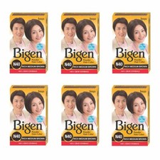 Bigen Powder Hair Color, Rich Medium Brown N40 - Pack of 6 Combo Set 