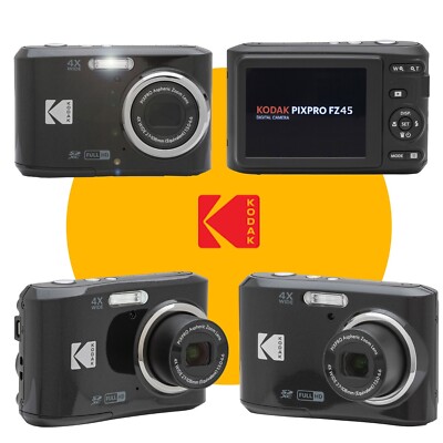 Kodak PIXPRO FZ45 Digital Camera (Black) + 32GB Memory Card + More