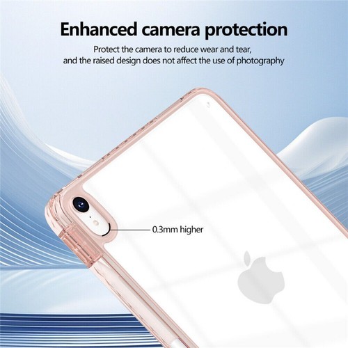 For iPad 7/8/9/10/11th Gen Air Pro 11 13" Heavy Duty Shockproof Clear Case Cover - Picture 32 of 62