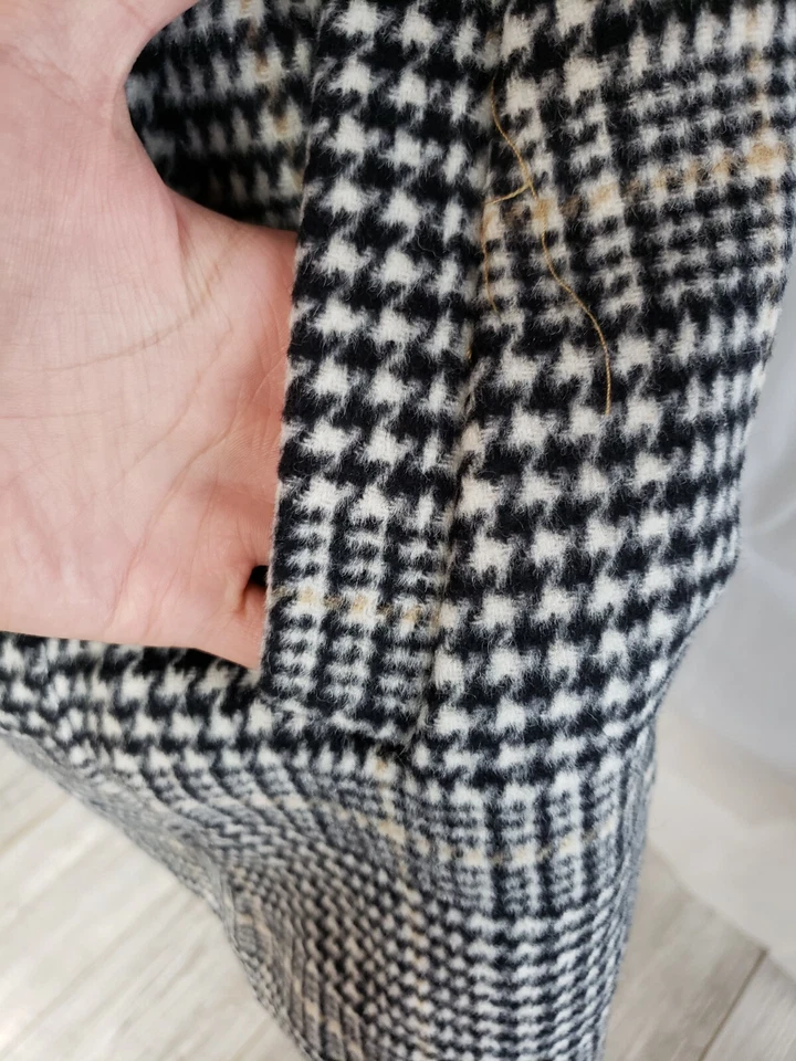 Abrigo para mujer Nanette Lepore de lana a cuadros multicolor talla S manga larga bolsillos usado en excelente estado Foto 4 de 4