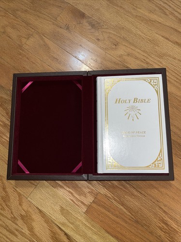 Holy Bible Dove Of Peace (King James Version) With Wood Box Tabletop - Picture 12 of 12