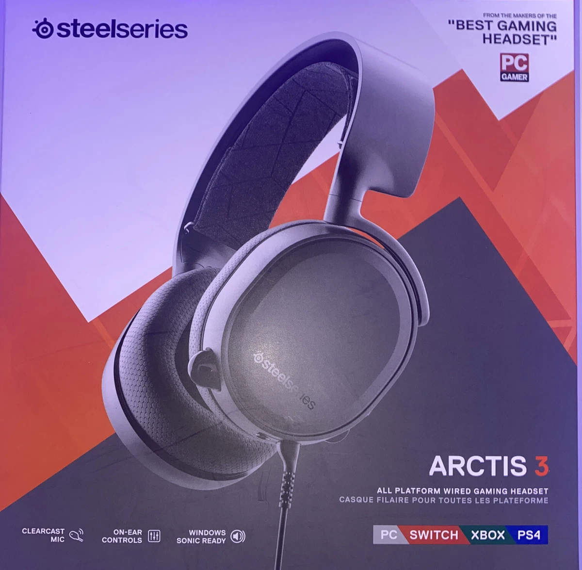 SteelSeries l Arctic 3 Gaming Wired Headset Black 813682025212