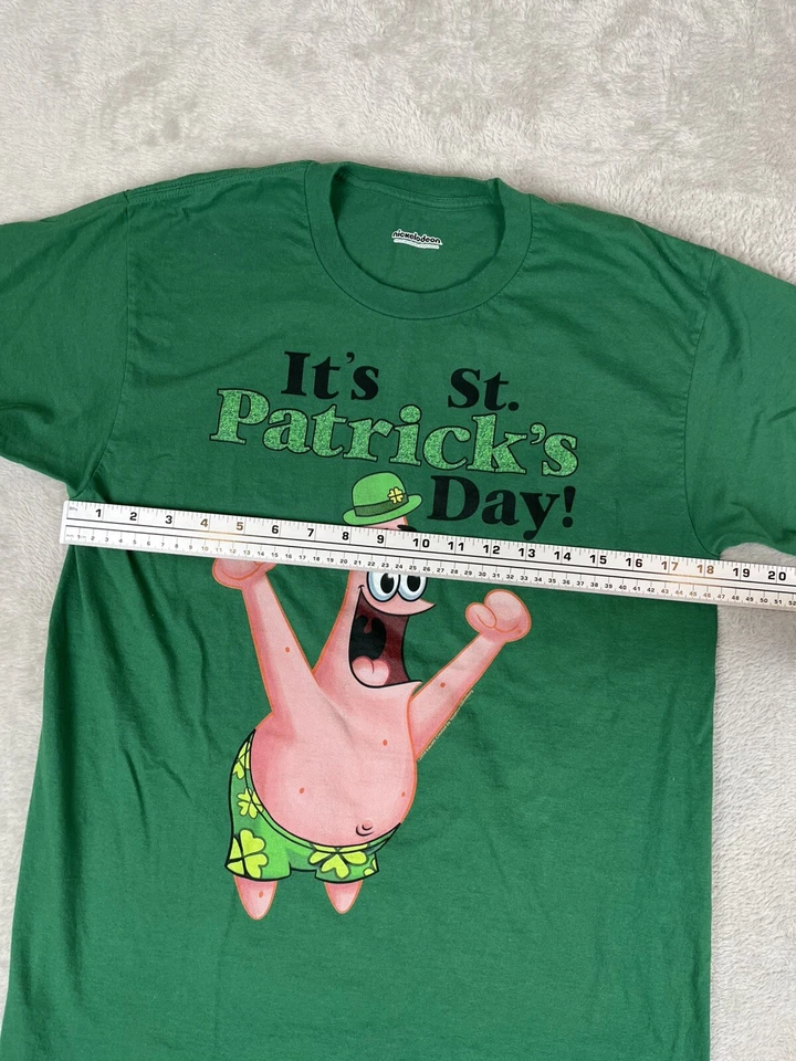 Día de San Patricio Nickelodeon Bob Esponja Pantalones Cuadrados Patricio Camisa Niños Talla XXL Foto 3 de 4