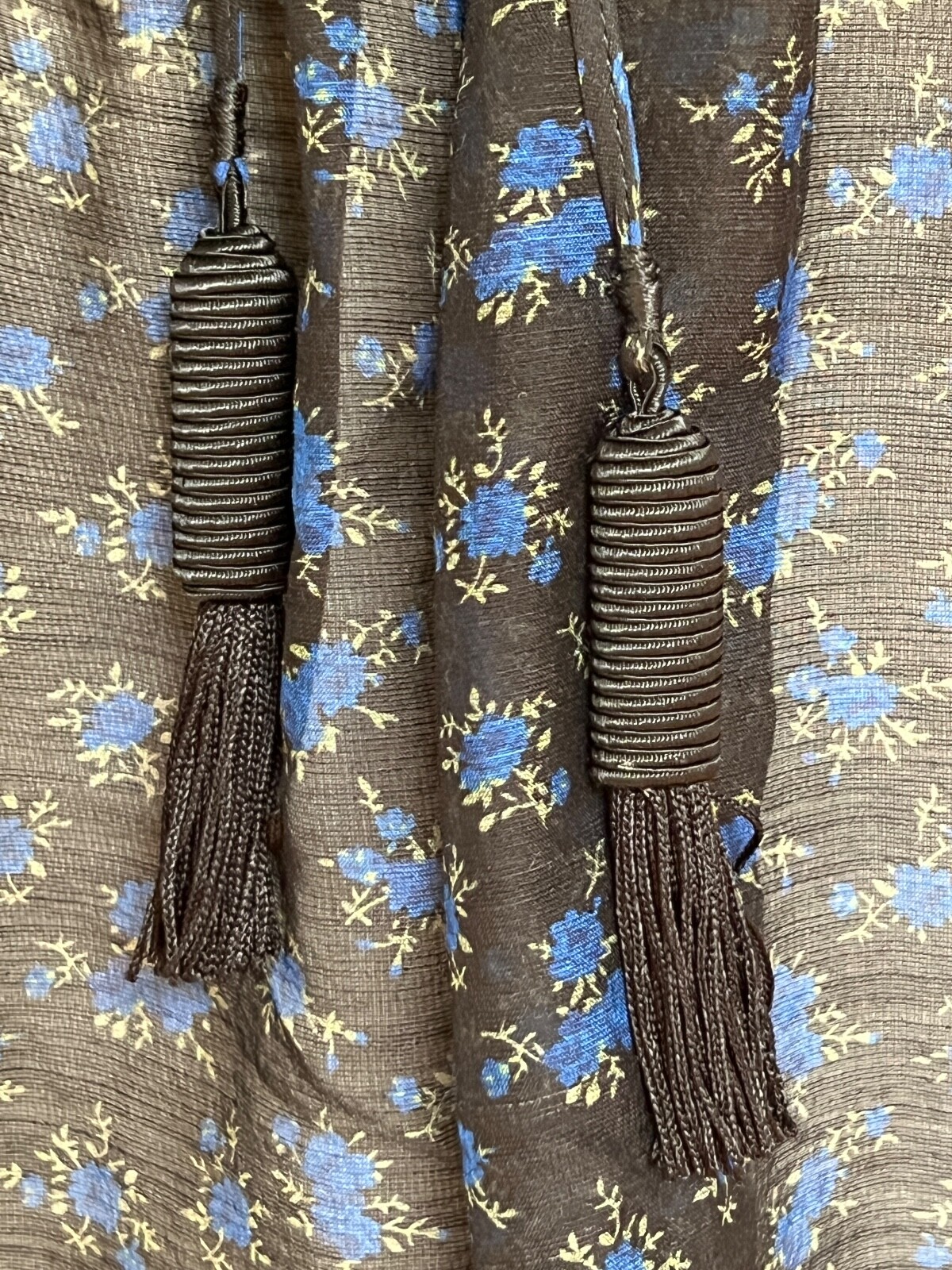 Camicia top nuova con etichette Saint Laurent YSL nera blu rosa floreale manica lunga 38 6 $1890