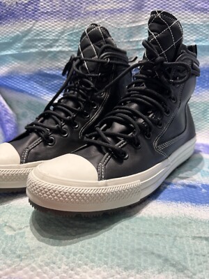 CONVERSE CTAS ALL TERRAIN HI Size8 Waterproof Leather Boots Shoes 168863C Black