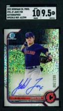 2022 Bowman Chrome Prospects JAKE FOX spec. refractor Guardians /299 SGC 10/9.5