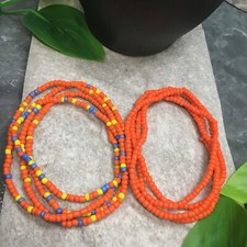 2 PC Handcrafted Waist Beads Jewelry African Bohemia Bracelets Anklet New 7631
