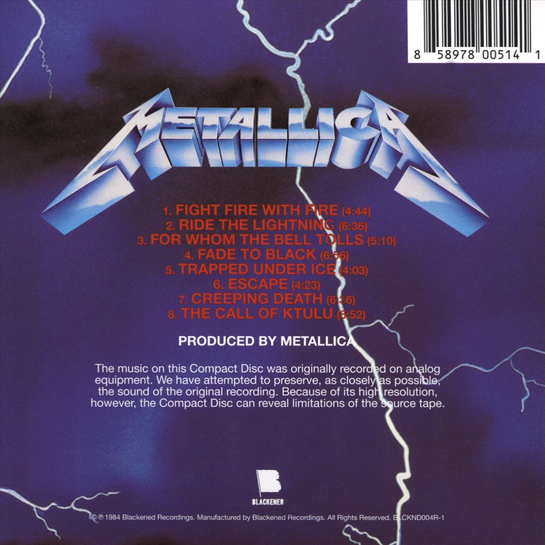 希少 Metallica Ride the Lightning パーカー1994