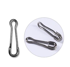 100Pcs Hawaiian Snaps Swivels Sea Fish Bass Stainless Connector Saltwater 1#-6#