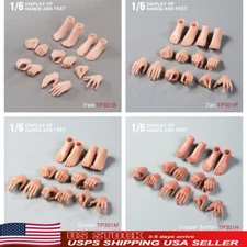 US 1/6 Scale Hands Foot Accessories For 12" Female PH TBL Action Figure Body Toy
