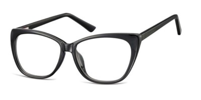 Women Eyeglasses Frame Plastic Black Butterfly Cat CP114 Glossy