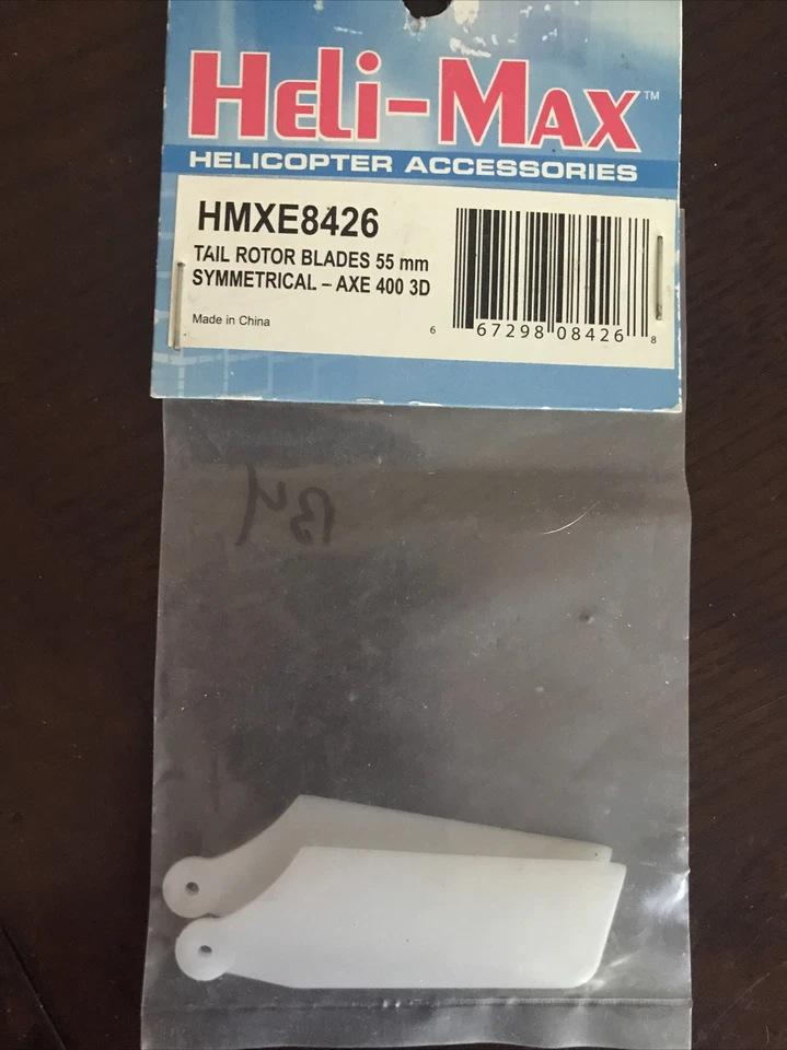 Heli-Max HMXE8426 palas de rotor de cola 55 mm hacha simétrica 400 3D Foto 2 de 4