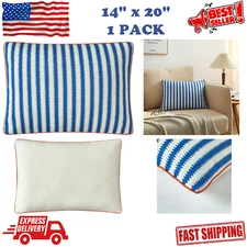Mainstays 14"x20" Decorative Pillow Royal Blue Stripe by Becky G & Alejandra