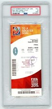 2015 FIFA WOMENS WORLD CUP SOCCER FINAL FULL TICKET PSA USA UNITED STATES RARE