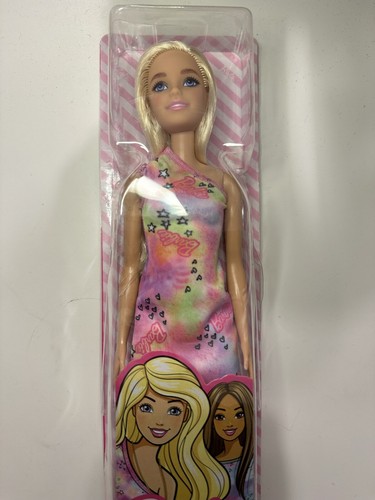 Barbie Doll 12" Blonde Figure Tie Dye Dress Mattel Figurine - Picture 2 of 3