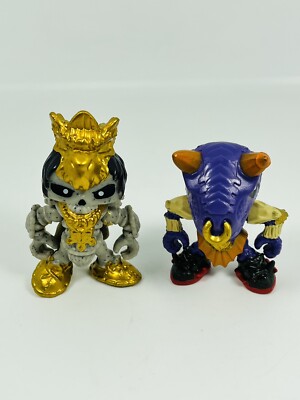 Treasure X Figures Lot Of 2 Skeleton King And Purple Dino Moose Toys