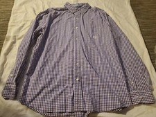 Men's Chaps XL Purple/white Dress Shirt