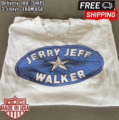 New Rare Jerry Jeff Walker 80s Shirt Short Sleeve Unisex Tshirt good new Tshirt