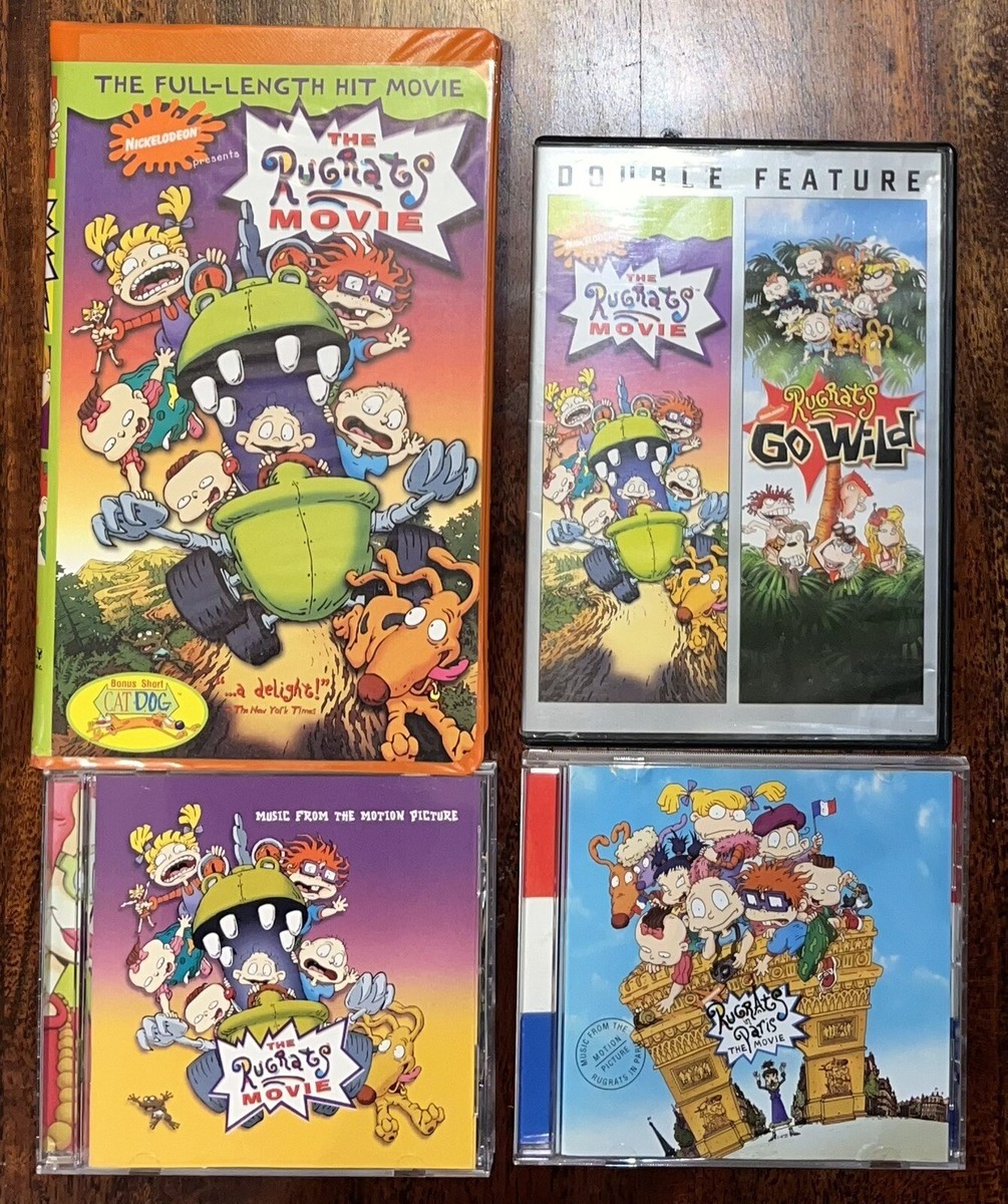 The Rugrats Movie VHS & Rugrats Go Wild 2 DVD Movies & 2