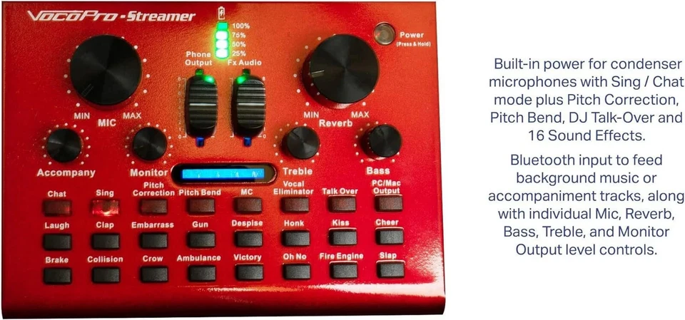 Vocopro STREAMER-STUDIO Studio Condenser Microphone Package for Content Creators - Image 4 of 4