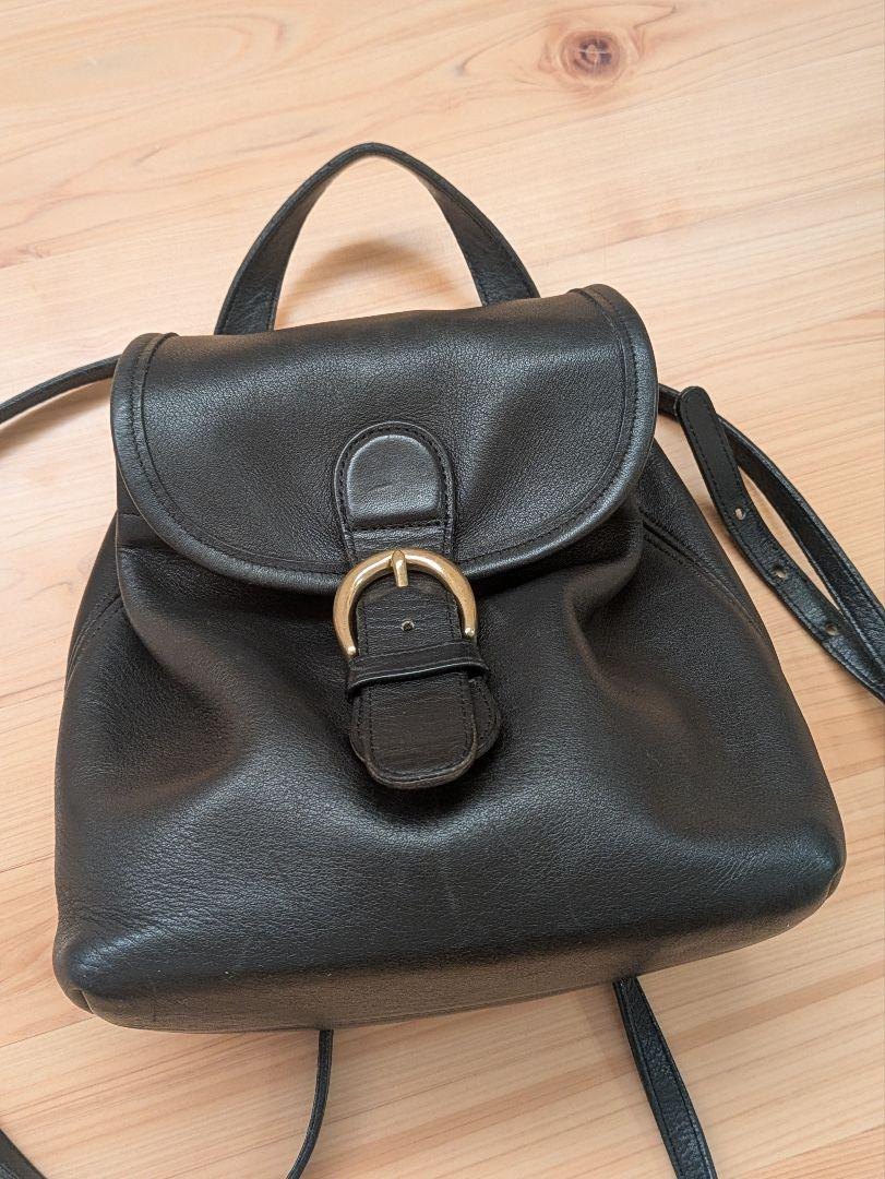 COACH / オールドコーチリュック/レザー/BLK/4152 Excellent Condition] OLD COACH 4152 Black Leather Mini Backpack