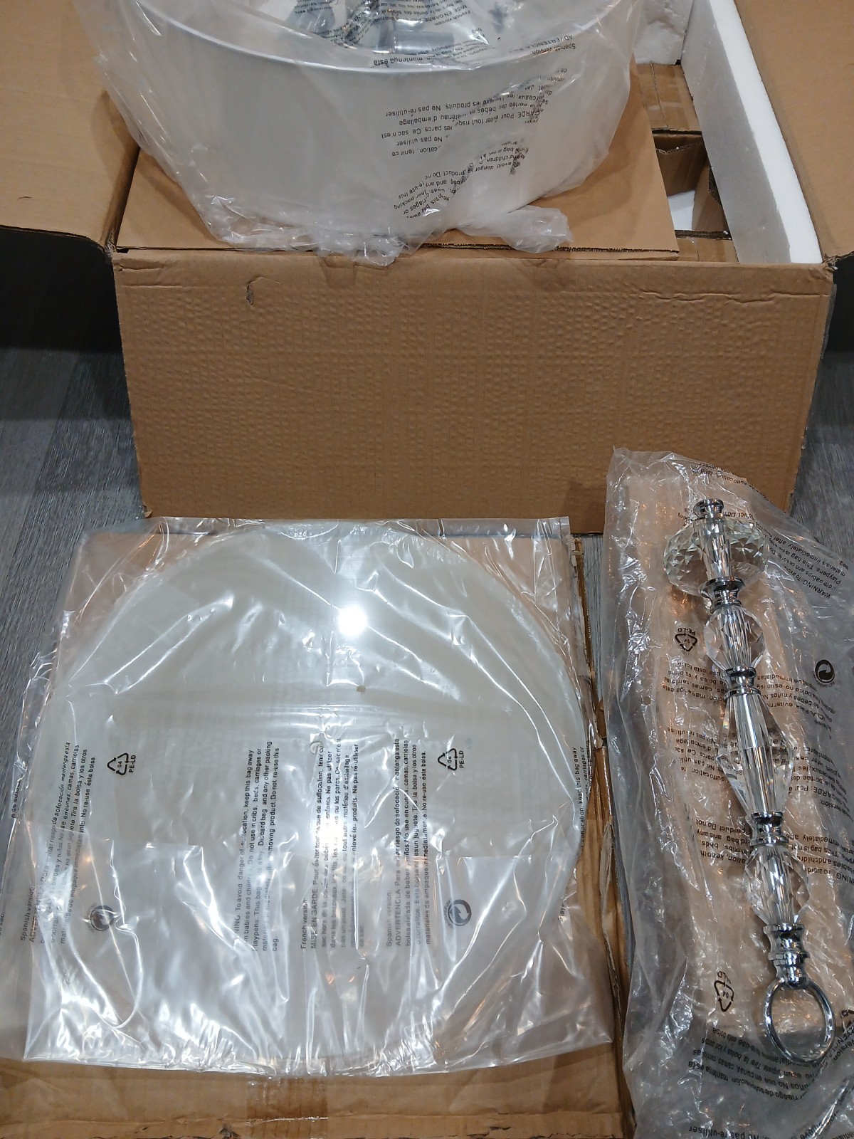 Designers Fountain 89931 Chrome Evi 3-Light 18"W x 23" Pendant Crystal Accents