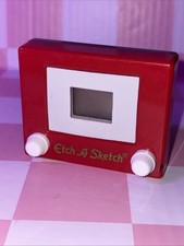 Min Pocket Etch-A-Sketch Red Drawing 3" Toy Kids Toues Collectible Hobbies Gift