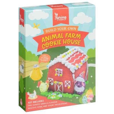 Osterfreuden Plätzchenhaus selber bauen Ostergeschenk für Kinder - Tier Bauernhof