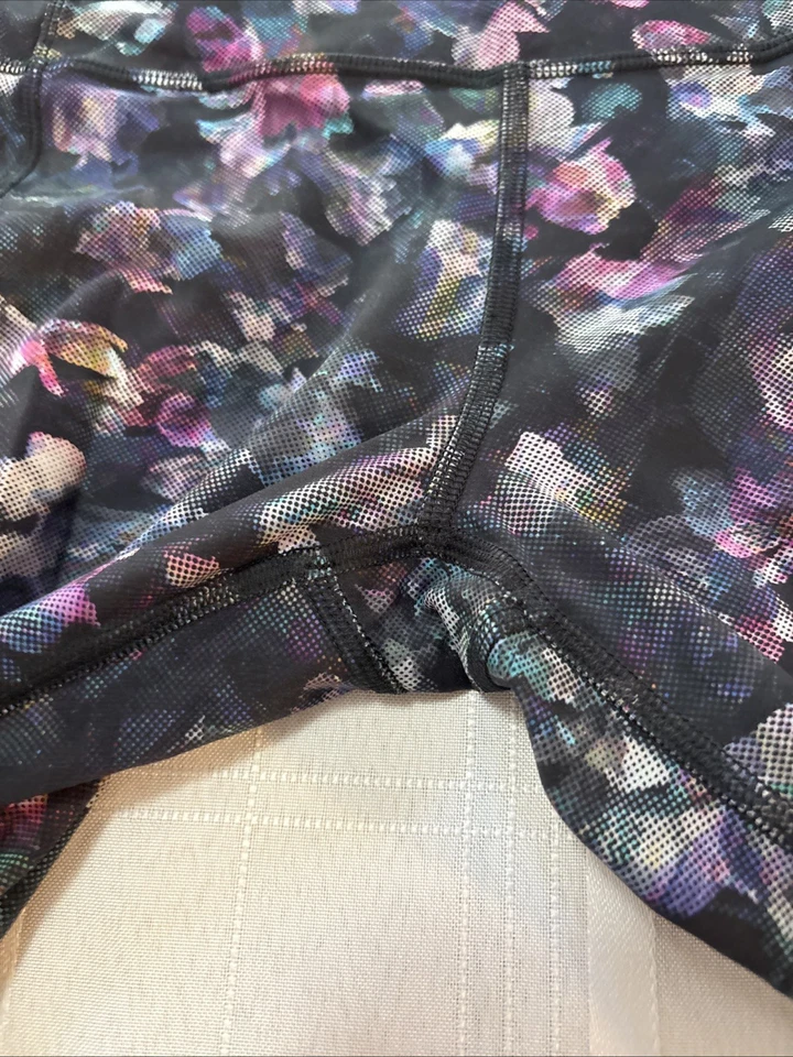 Lululemon Fast Free Activate Floral Multicolor Cintura Alta Yoga Correr Talla 8 Foto 4 de 4