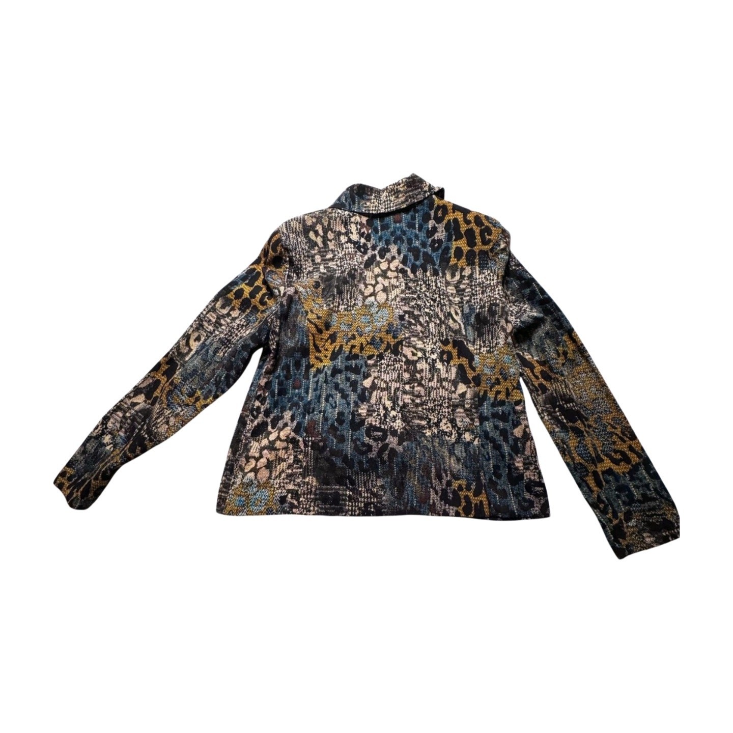 Briggs New York Patchwork Print Button Front Jack… - image 4