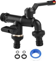 3/4 Zoll Garten Wasserhahn, Doppel Auslaufhahn Aus Messing Rost-Und