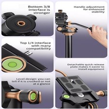 Photography Tripod Head for 360 Degree Rotation Precise Manual Control Tripod