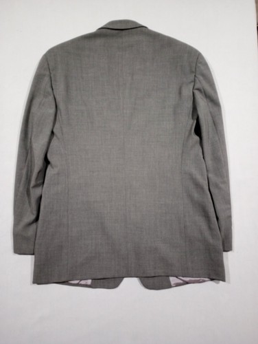ARMANI Collezioni Blazer Wool Sport Coat Jacket Mens 40L Gray 2 Button - Picture 10 of 20