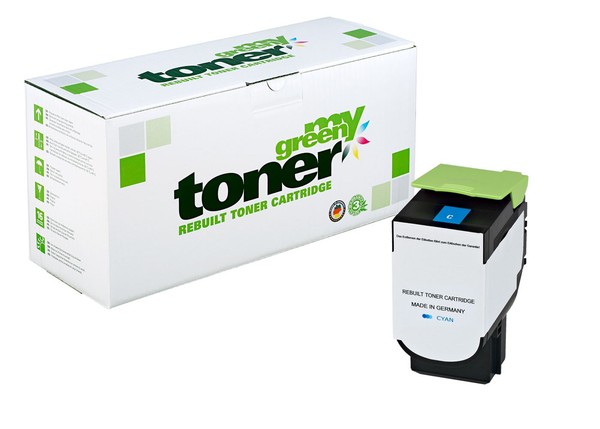 My Green Toner Zu Lexmark 80C2HC0 / 802HC Cyan - Ca. 3000 Seiten-image