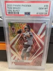 2020 NFL PANINI PHOENIX FIRE BURST TOM BRADY #35  PSA 10 GEM MT BUCS SUPER BOWL