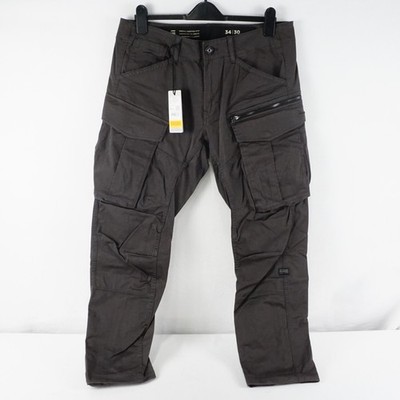 G-Star Raw Rovic Zip 3D Regular Tapered Cargo Pants in Raven - Men's Size 34/30