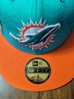 Miami Dolphins Hat Cap Fitted 7 New Era 59Fifty NFL Football Blue Orange  — photo 2