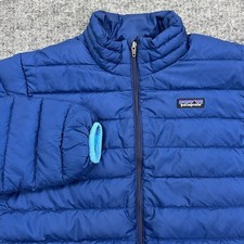 Patagonia Puffer Jacket Kids Large 12 Blue Down Enfants Boys Winter Coat