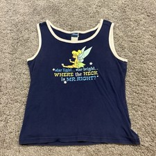 Women's Tinker Bell Star Light Star Bright Where The Heck Is Mr Right Tank XS