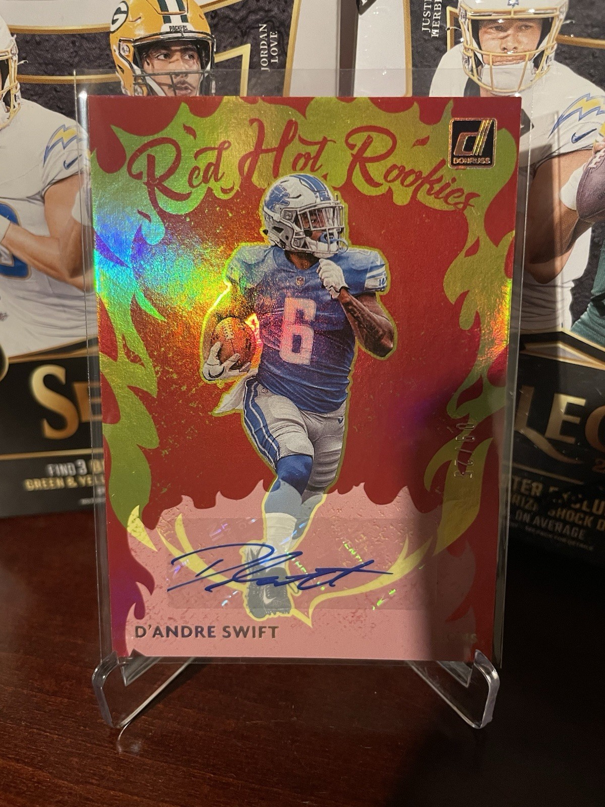 2020 PANINI DONRUSS D'ANDRE SWIFT RED HOT ROOKIES AUTO 09/25 🔥 ~ #RH-DS 