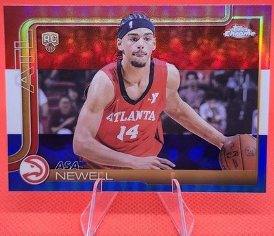 2025-26 topps chrome ASA NEWELL rookie red white blue refractor #273