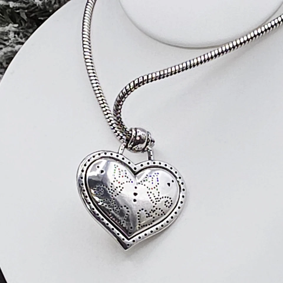 "Colgante corazón grande retirado Brighton Coeur D'Alene 18-20"" cadena serpiente declaración"  Foto 4 de 4