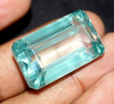 Water Blue Aquamarine Natural 40-42 Ct Emerald Cut Gemstone Loose EGL Certified