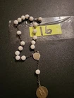 Basilica of Sainte Anne de Beaupré VINTAGE SHORT ROSARY MILK GLASS BEADS